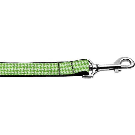 MIRAGE PET PRODUCTS Lime Green Houndstooth Nylon Dog Leash0.38 in. x 6 ft. 125-248 3806
